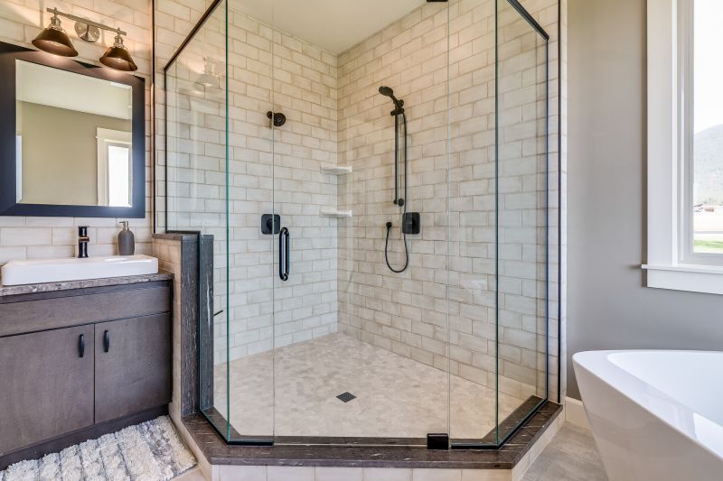 Open Shower Design with Minimal Frame